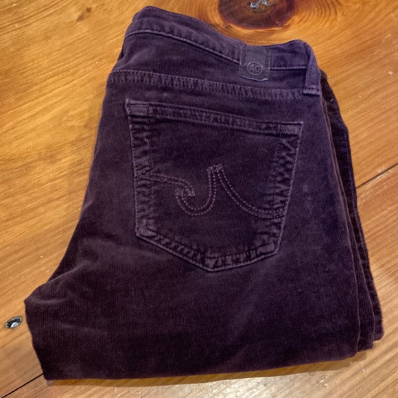 AG JEANS 26 The Stevie Slim Straight Fine Waled Jeans Jegging GOLDSCHMIED - Picture 1 of 9